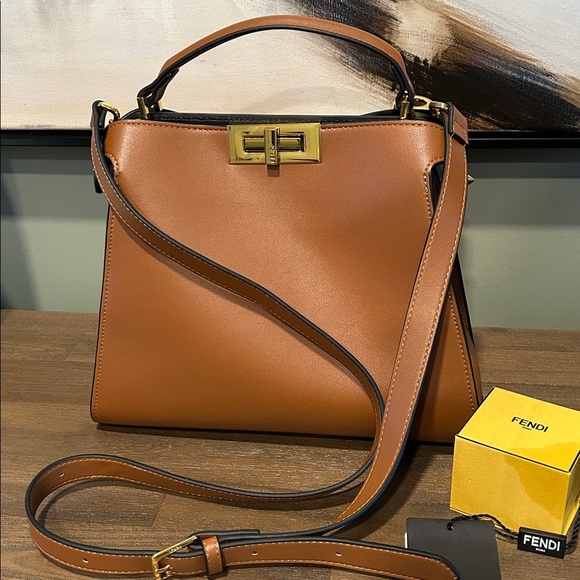 Peekaboo Bag Caramel & Black NEW - Picture 3 of 17